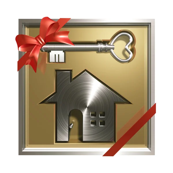 House and Key 3D — Stock Photo, Image