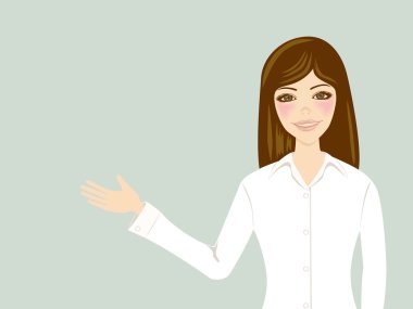 Showing Business Woman clipart