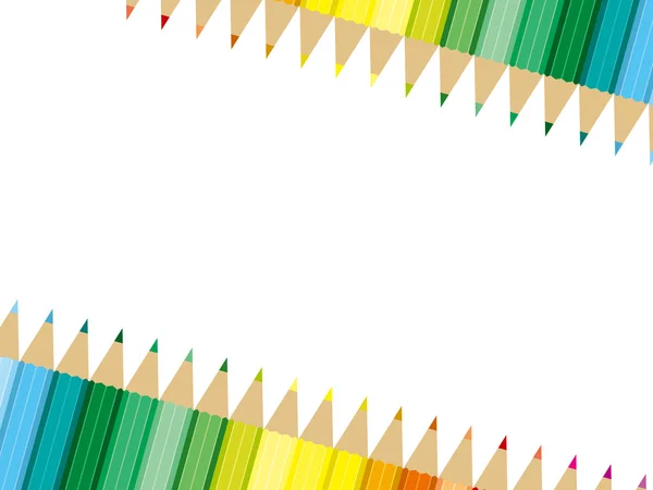 Cadre crayon coloré — Image vectorielle