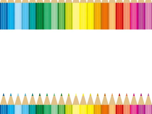 彩色的铅笔帧 — 图库矢量图片