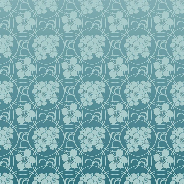 Contexte Hibiscus bleu — Image vectorielle
