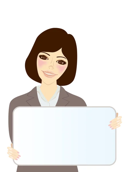 WHITE BOARD AND WOMEN — Stock Vector