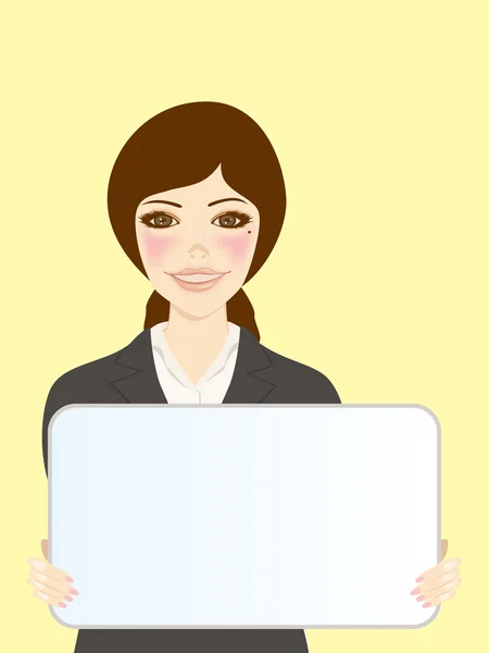 WHITE BOARD AND WOMEN — Stock Vector