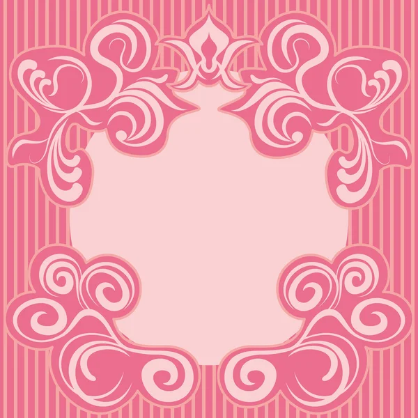 Abstrakte rosa Dekoration Rahmen — Stockvektor