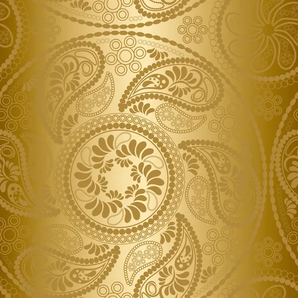 Naadloze gouden mandala patroon — Stockvector