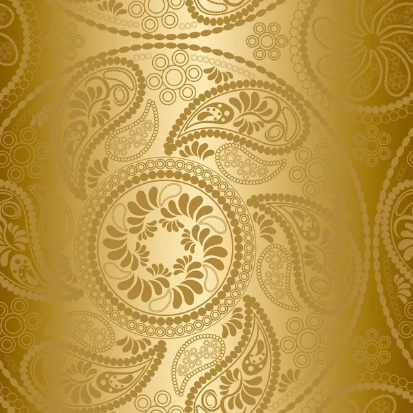 Безшовний золотий візерунок мандали — стоковий вектор