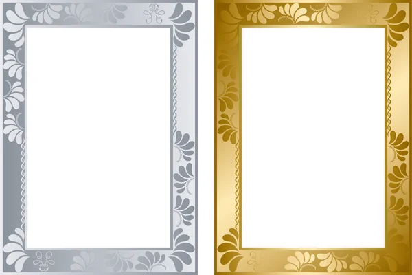 装修黄金和白银帧 — 图库矢量图片