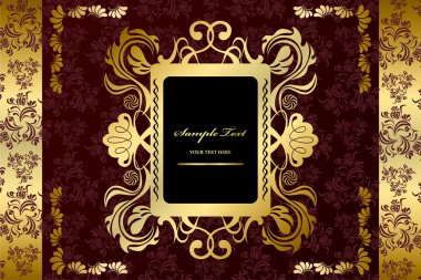 Abstract Gold luxury frame clipart