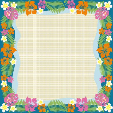 Abstract tropical frame clipart