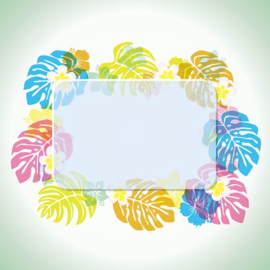 Abstract tropical frame clipart