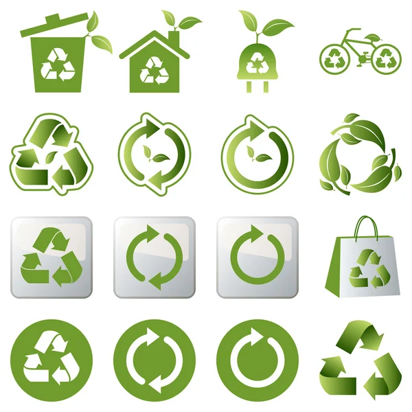 Recycle icons set — Stock Vector