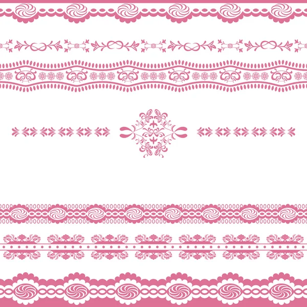 粉红色的抽象线条装饰 — 图库矢量图片