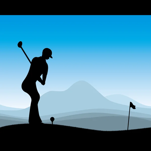 Elegant golf illustration — Stock vektor