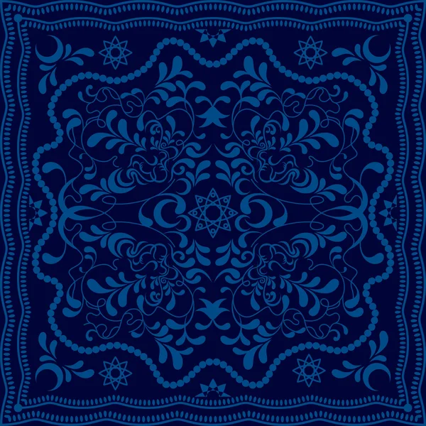 Fondo floral azul abstracto — Archivo Imágenes Vectoriales