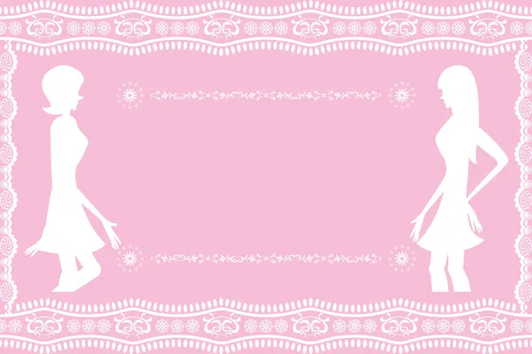 抽象粉红色妇女背景 — 图库矢量图片