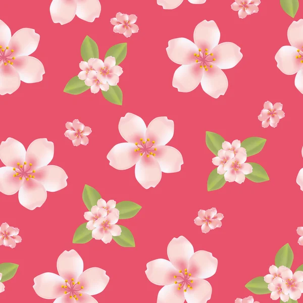 Fleur de cerisier sans couture — Image vectorielle