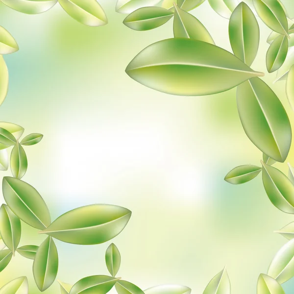 Tło zielony liść — Wektor stockowy