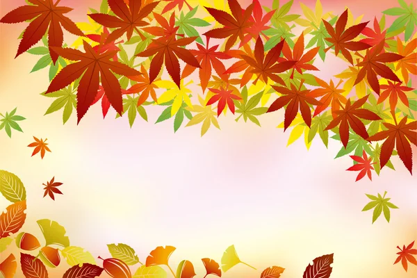 Podzimní listí pozadí — Stockový vektor