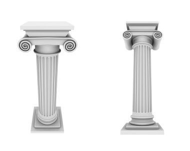 Marble columns two views clipart
