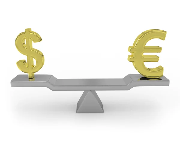 Dolar euro bakiyesi — Stok fotoğraf