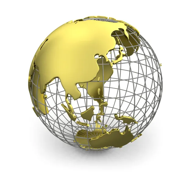 Goldener Globus, Asien — Stockfoto