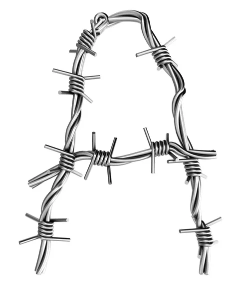 Barbed wire alphabet, a — Stock Photo, Image