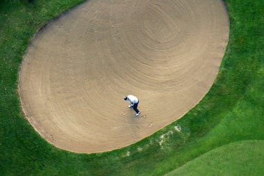 Golfer from above clipart