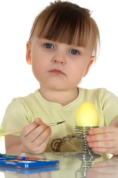 Κορίτσι με αυγό Εικόνα Αρχείου