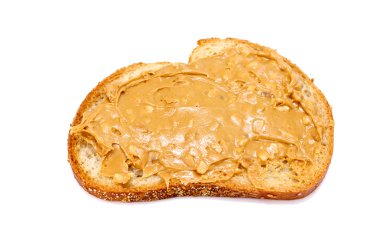 Crunchy peanut butter on bread clipart