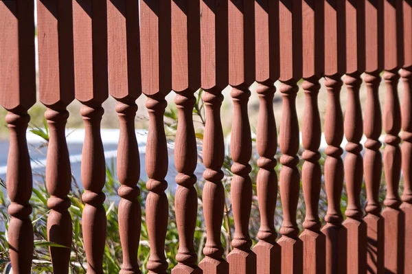 Red balusters — Stock Photo, Image