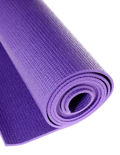 Yoga mat op wit — Stockfoto