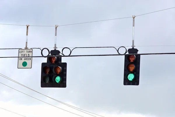 Trafik ışığı serisi yeşil git — Stok fotoğraf