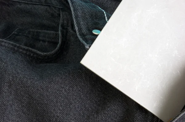 Pantolon içinde gri kartı — Stok fotoğraf