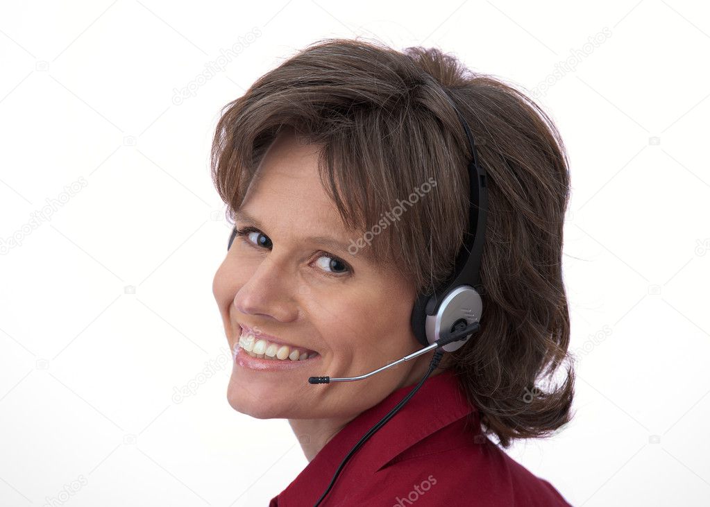 Smiling customer service