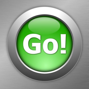 Green go button clipart