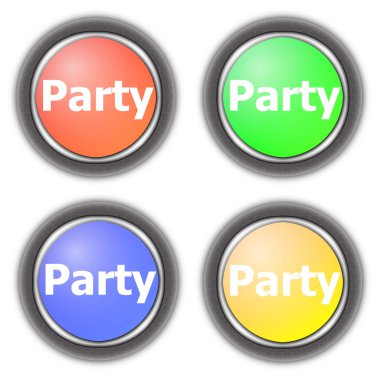 parti düğmesi koleksiyonu