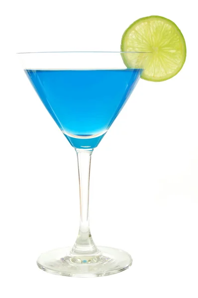 Cocktail with blue Curacao — Stock Photo, Image
