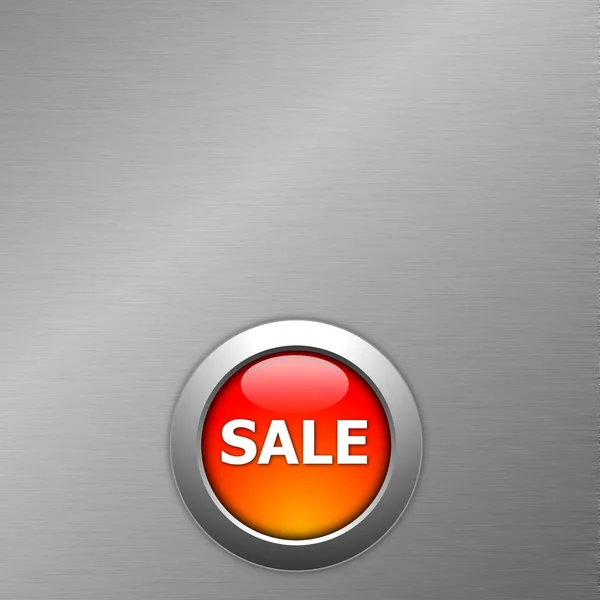 Sprzedaż czerwony przycisk — Zdjęcie stockowe