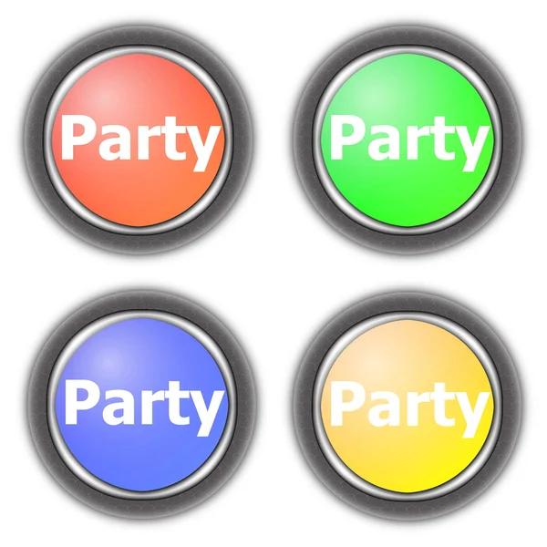 Coleção de botões de festa — Fotografia de Stock