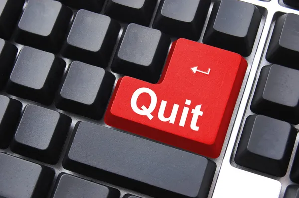 Quit button — Stock Photo, Image
