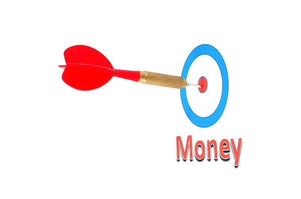 Dart 矢印とお金の概念 — ストック写真