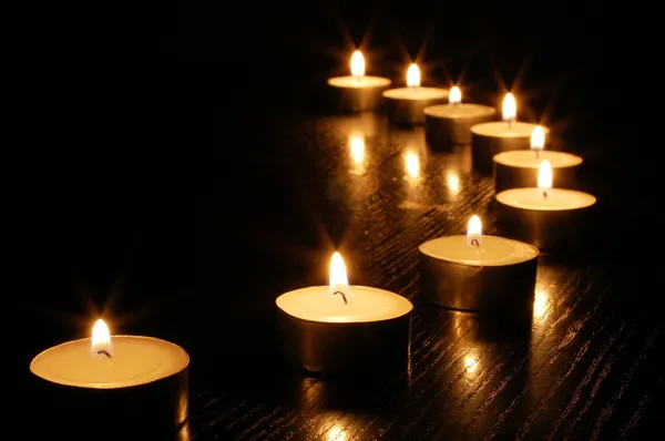 Lume di candela romantico Fotografia Stock