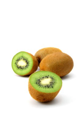 Kiwi fruit isolated on white background clipart