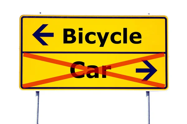 Auto oder Fahrrad — Stockfoto