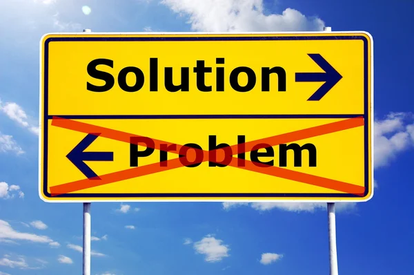 Probleem en oplossing — Stockfoto