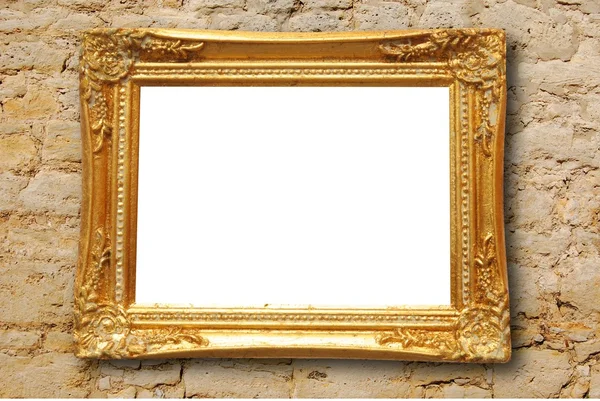 Lege afbeelding frame en muur — Stockfoto