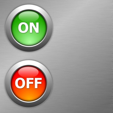 On and off button clipart