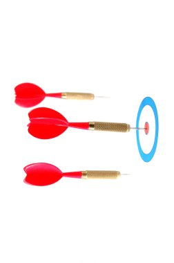 Dart arrow hit the target clipart