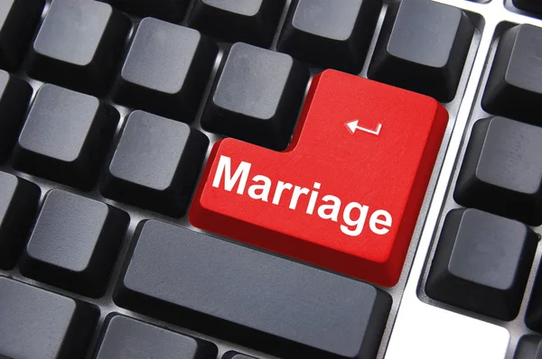 Przycisk małżeństwa — Zdjęcie stockowe