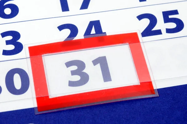 31 kalenderdag — Stockfoto